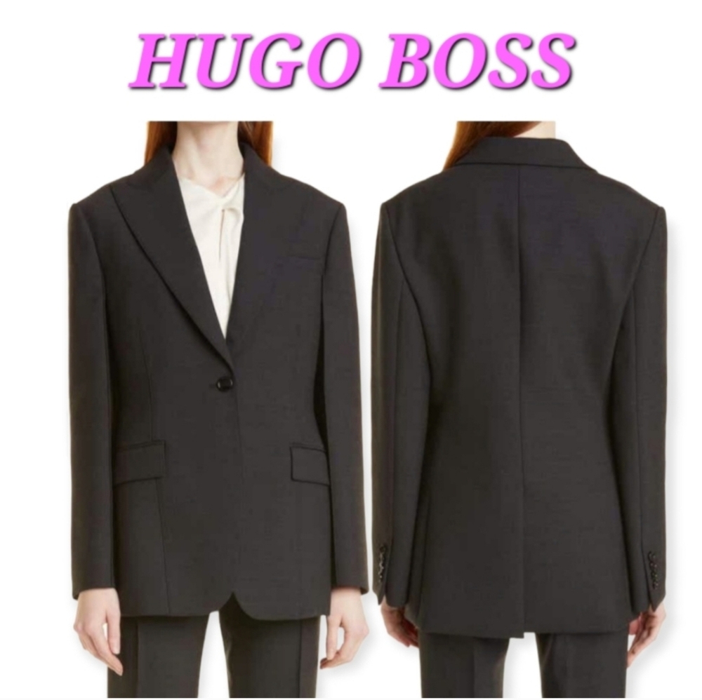 $645 Hugo Boss Jacketa Wool Blend Blazer